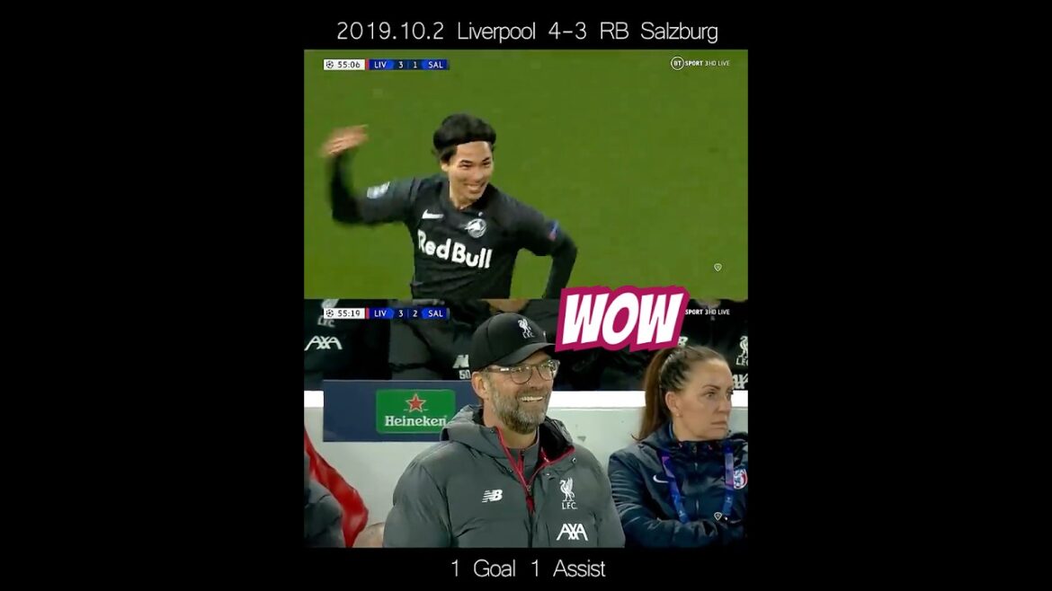 Minamino a fait que l'entraîneur de Klopp Wow Klopp est choqué par les réalisations de Minamino Takumi #football #soccer #LiverPool #Klopp #premierleague