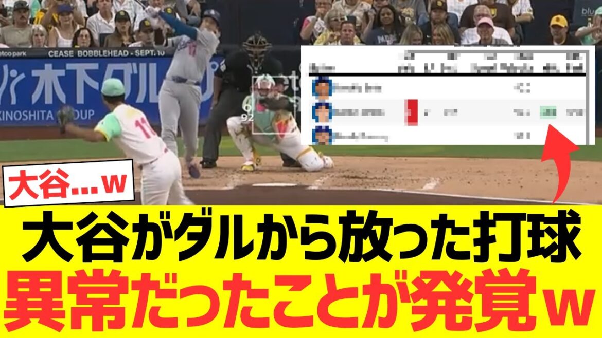 Il s'avère qu'Otani Shohei frappe le ballon de Darvish était anormal lol