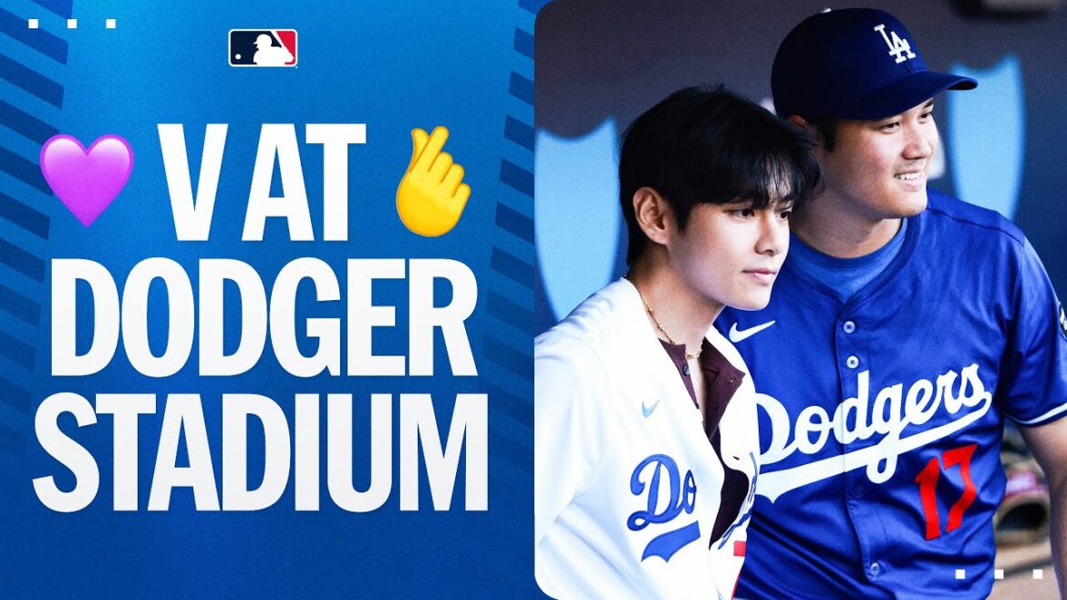 Journée complète: V (Kim Tae -Hyung) de BTS aux Dodgers! 💜 | Bts