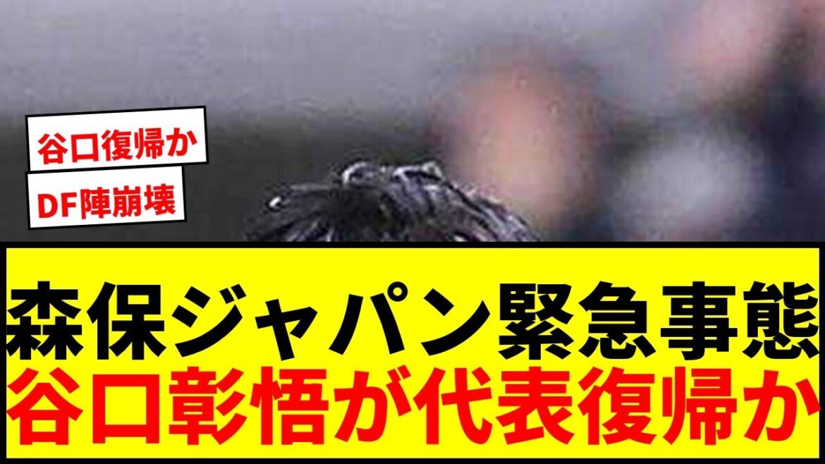 [Urgence]De nombreuses personnes blessées dans les défenseurs du Japon Moriyasu! Taniguchi Shogo reviendra-t-il dans l'équipe nationale pour la première fois en environ 10 mois?[Expédition américaine de septembre]
