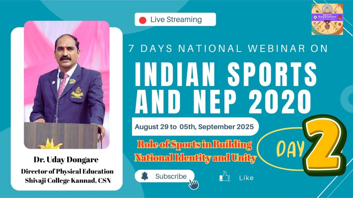 7 jours webinaire national sur les sports indiens et NEP 2020 Jour 2