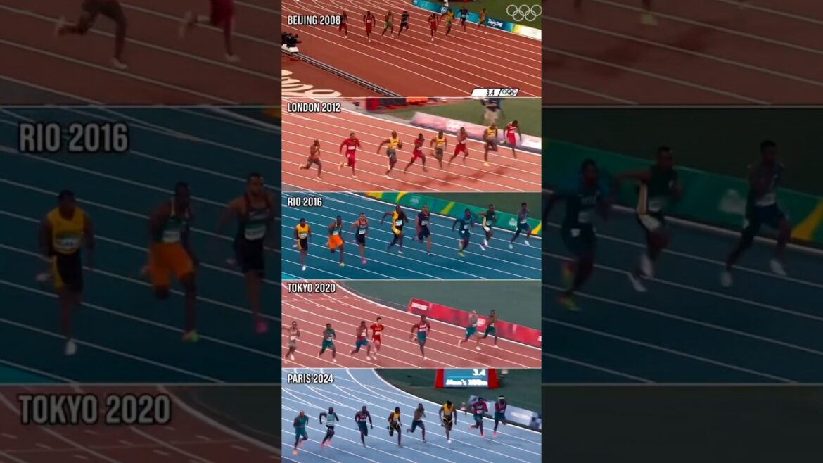 Usain Bolt se Tokyo 2020 & Paris 2024 – 100m Finals in 20 Seconds 100mFinals #UsainBolt #shorts