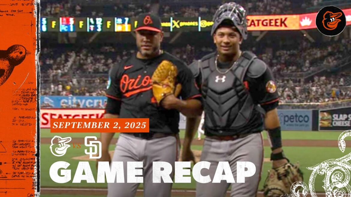 Recap de jeu Orioles vs Padres (9/2/25) | Faits saillants MLB | Baltimore Orioles