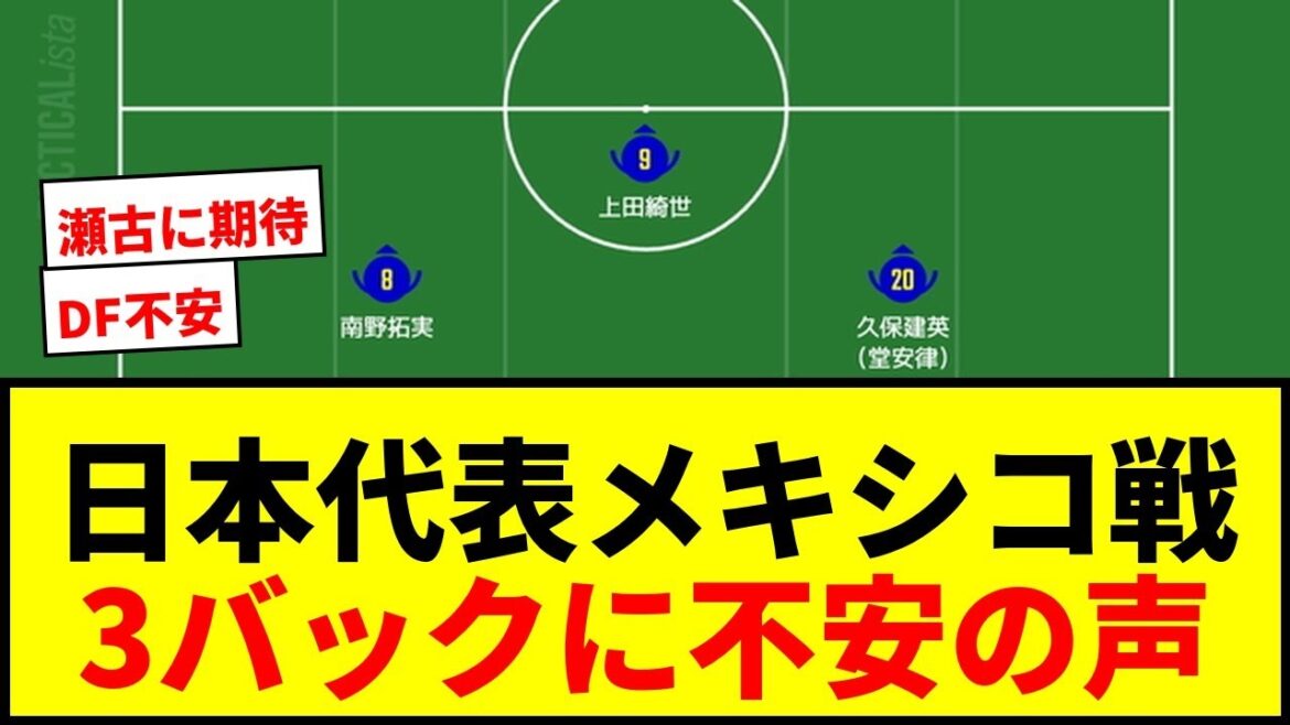 [Breaking News]Prédictions pour le début du match contre le Mexique dans l'équipe nationale du Japon! Les trois bailleurs de fonds, qui souffrent actuellement de blessures, sont Itakura, Watanabe et Seko!