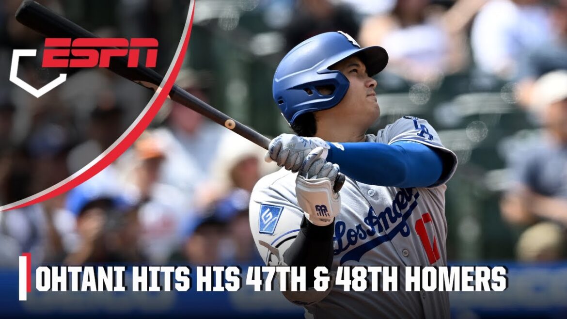 Shohei Ohtani va profondément deux fois par rapport aux Orioles, jusqu'à 48 sur la saison 🔥 | ESPN MLB
