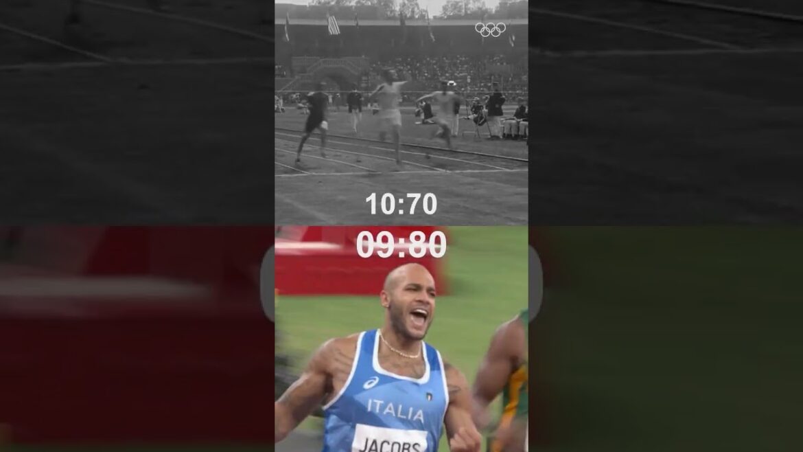 L'évolution du sprint: 100m de vitesse, de puissance et d'histoire. ⏳ # Olympics #worldathleticschamps