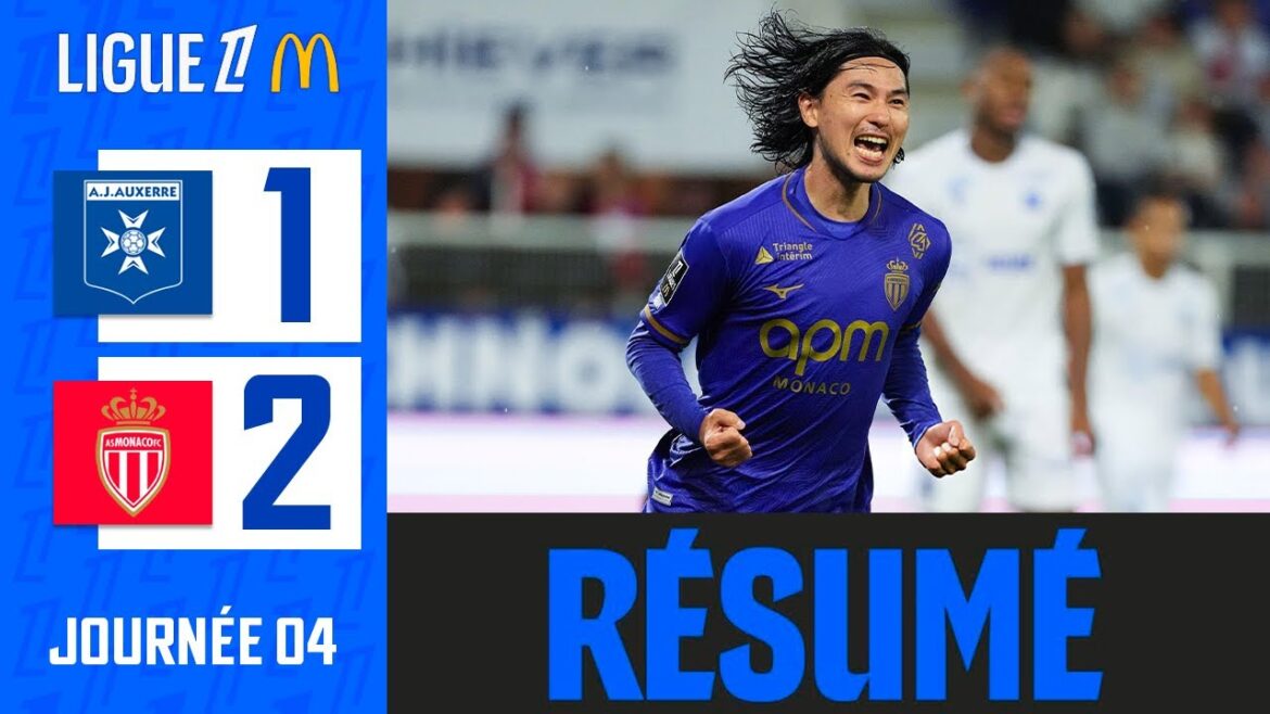 Auxerre - Monaco | 1-2 | RÉSUMÉ | Ligue 1 2025 | Minamino Takumi OBJET VS AUSSELL