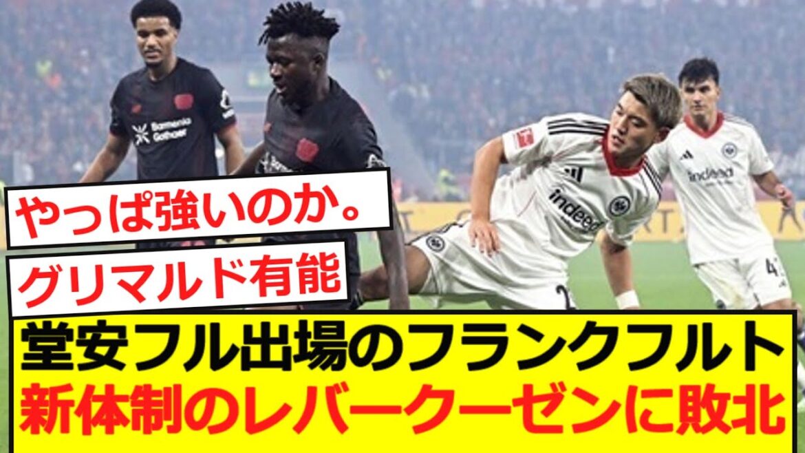 [Bundes]Francfort, qui a joué dans le plein Doan, est vaincu par le nouveau système Leverkusen.