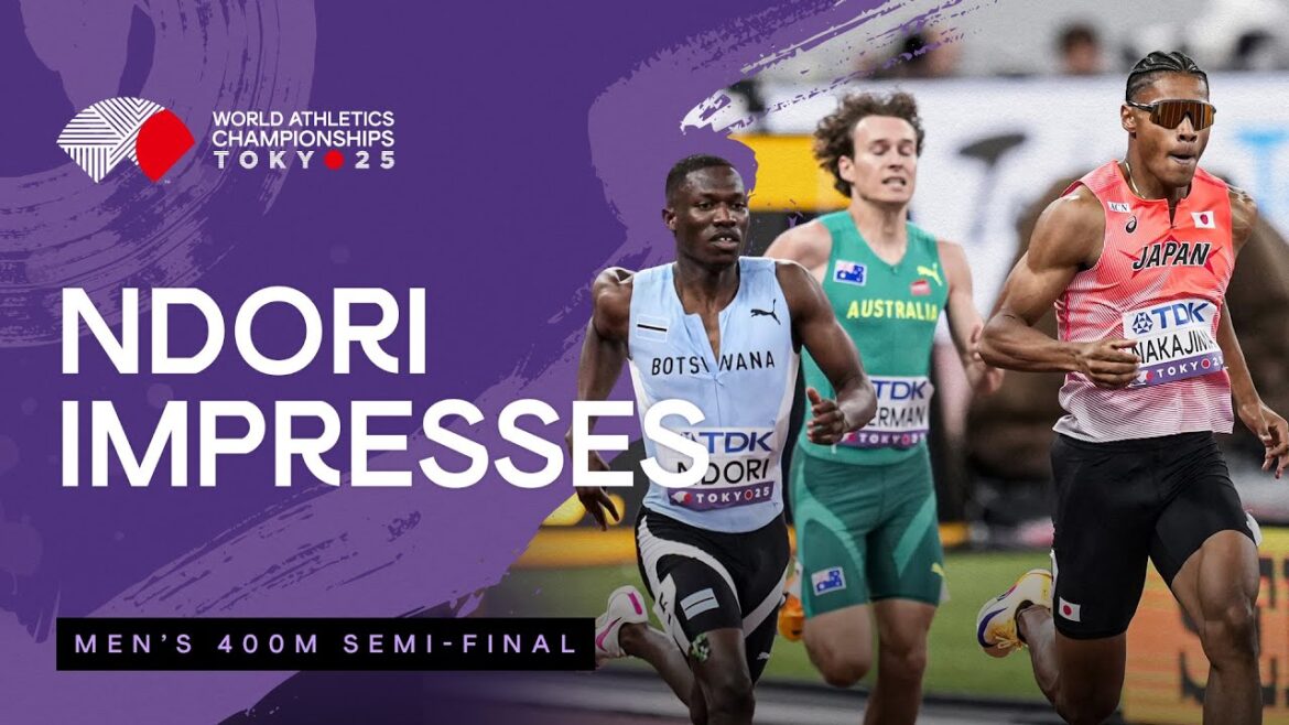 Ndori est d'assaut à 44,21 400m en demi-finale | Championnats du monde d'athlétisme Tokyo 25