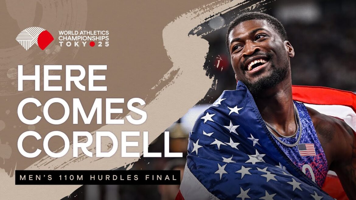 Tinch attrape le titre mondial de 110m haies avec 12,99 | Championnats du monde d'athlétisme Tokyo 25