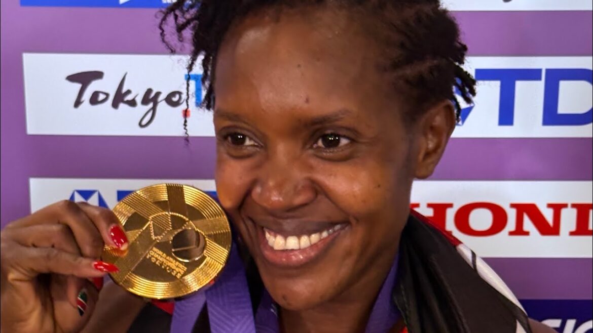 `` C'est une réussite incroyable pour moi '' - Faith Kipyegon en remportant le 4ème titre consécutif à Tokyo