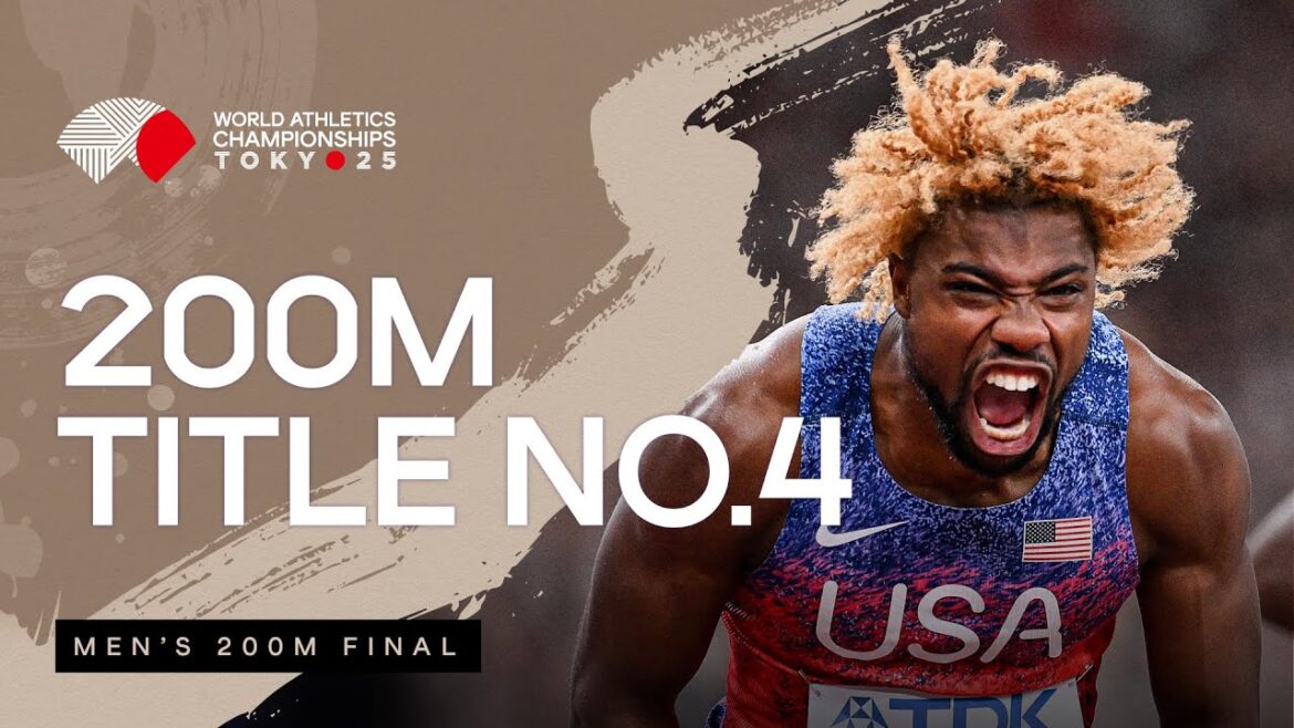 Noah Lyles remporte son 4e titre consécutif 200m | Championnats du monde d'athlétisme Tokyo 25