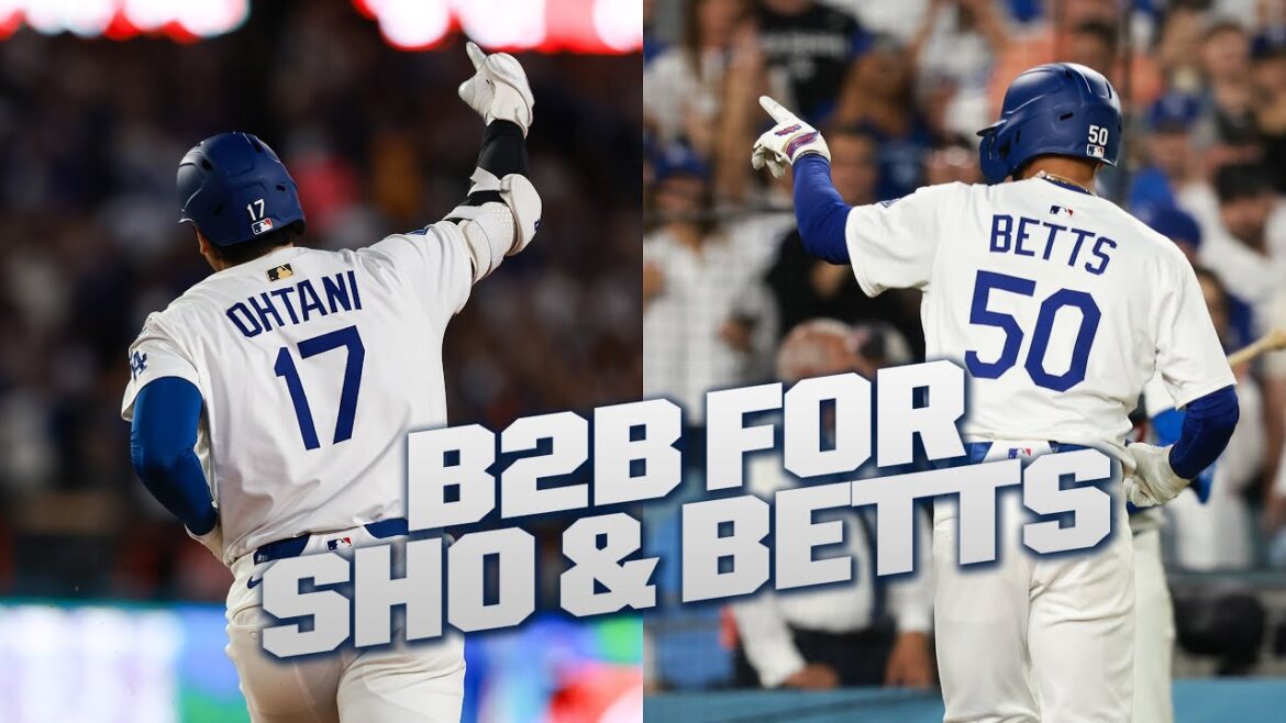 Shohei Ohtani et Mookie Betts écrasent les circuits consécutifs dans la 5e manche (le stade Dodger Érupte !!)