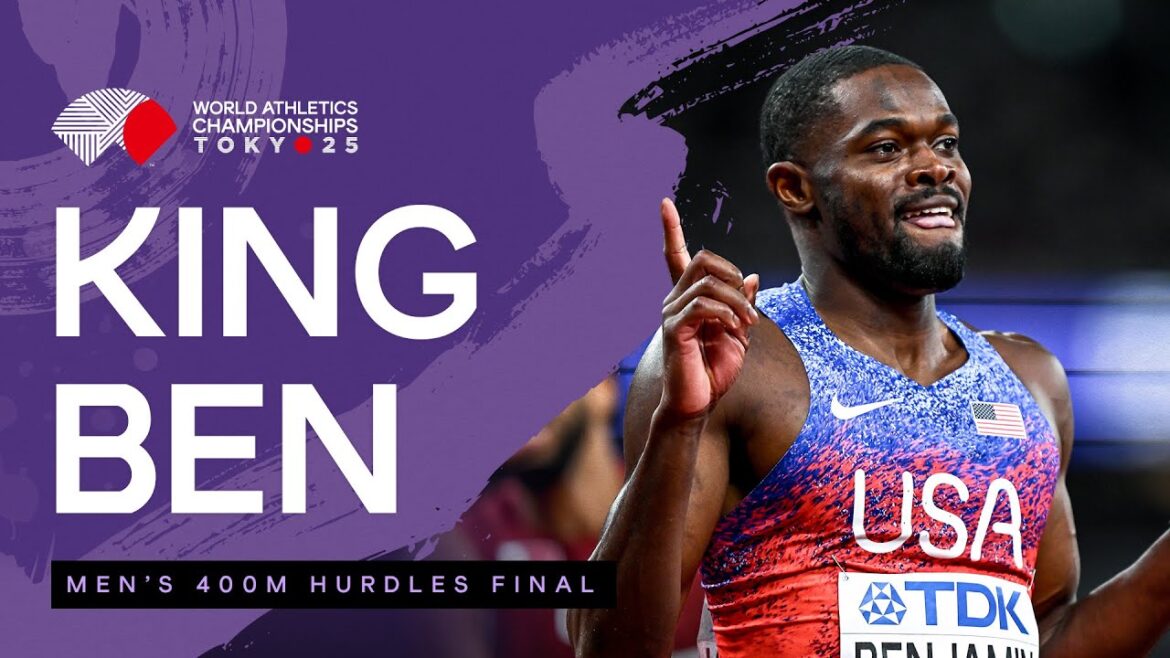 Rai Benjamins se met à 400m haies d'or en 46,52 | Championnats du monde d'athlétisme Tokyo 25