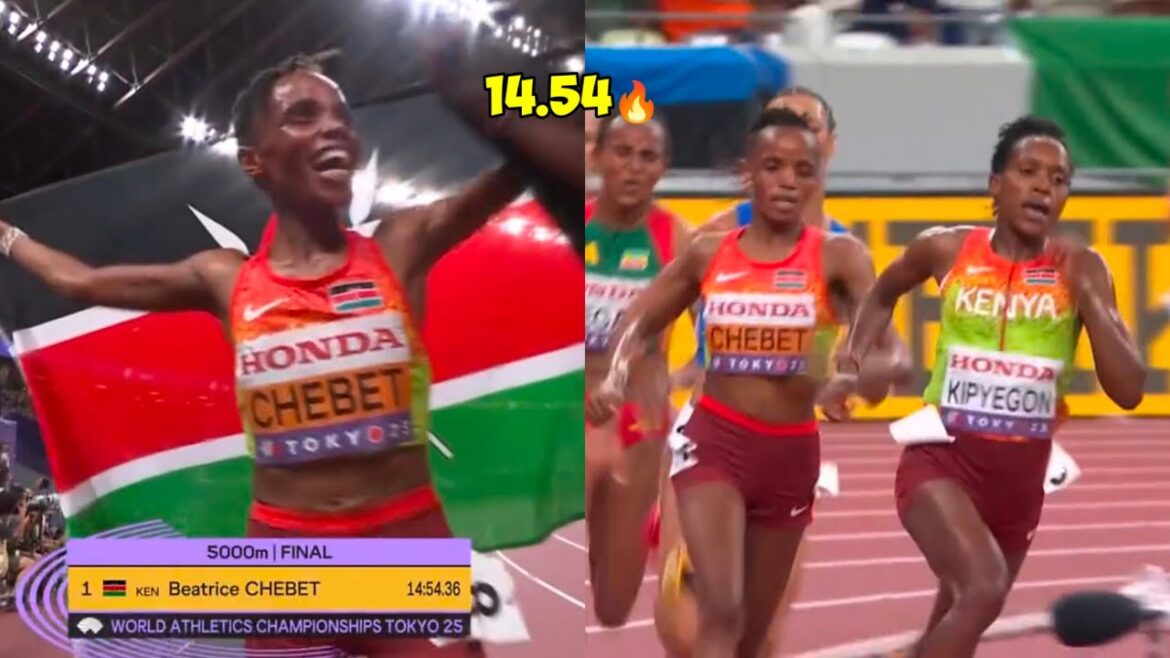 Final de course féminin de 5000m Final Tokyo World Athletics Championships 2025 Faits saillants | Chebet Win Gold Medel