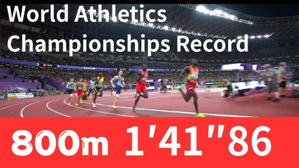 Record de championnat Championnats du monde masculin du 800m du monde d'athlétisme Tokyo 2025