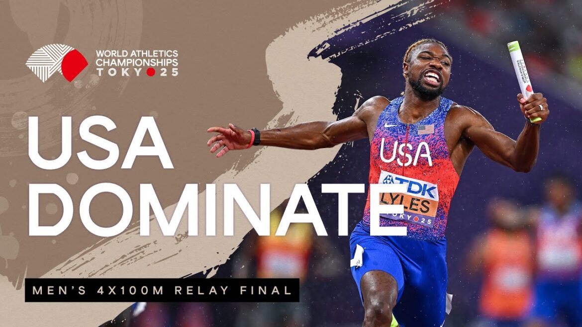Noah Lyles le ramène à la maison pour Team USA dans le relais 4x100m | Championnats du monde d'athlétisme Tokyo 25