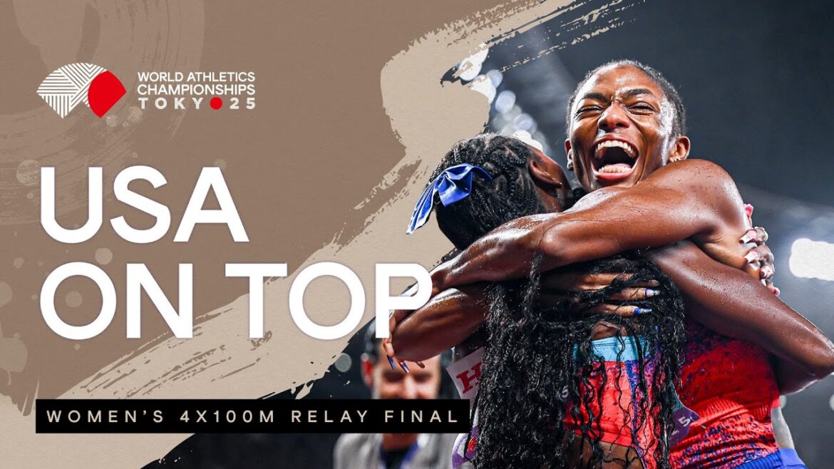 Richardson Anchors USA au troisième titre 4x100m consécutif | Championnats du monde d'athlétisme Tokyo 25