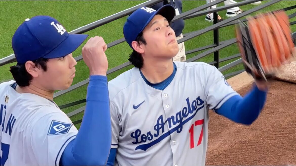 Shohei Ohtani étant un goofball à Camden Yards