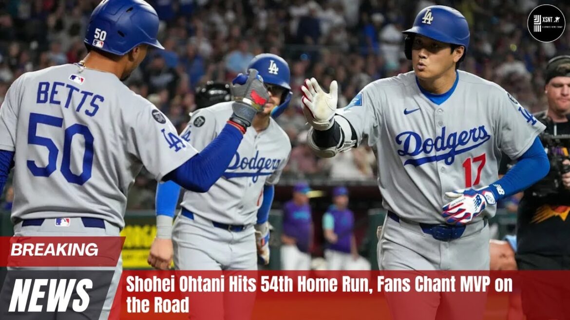 Shohei Ohtani frappe le 54e home run, les fans chantent MVP sur la route #Shoheiohtani #mlbjapan #baseball