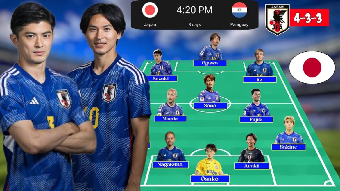 Japon vs Paraguay Friendles correspond à la gamme potentielle du Japon avec Hajime Moriyasu