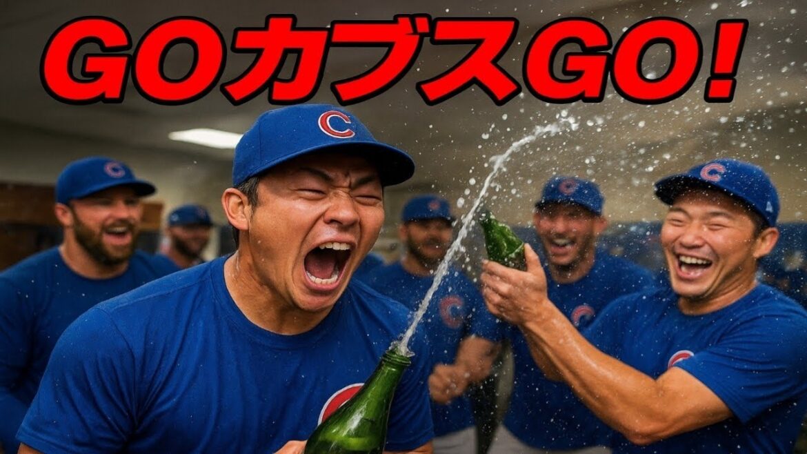 Imanaga Shota: "Allez Cubs Go!" crie → renifle et rit et vous fait rire à haute voix. Champagne se bat avec Suzuki Seiya et d'autres.