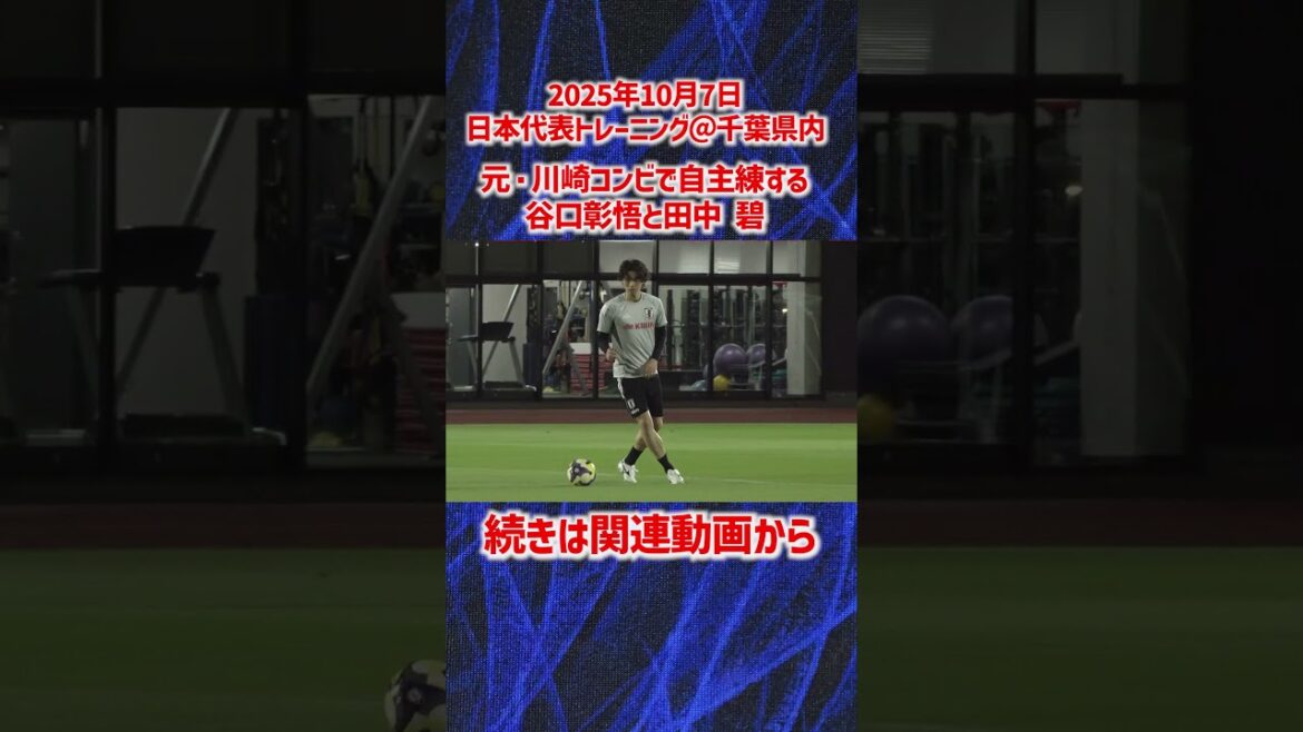 [Équipe nationale du Japon]Shogo Taniguchi et Aoi Tanaka, anciens duos de Kawasaki, s'entraînent de manière indépendante