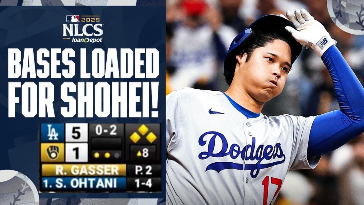 MANCHE COMPLÈTE : Shohei Ohtani et les Dodgers avaient les bases chargées avec 2 retraits contre les Brewers !