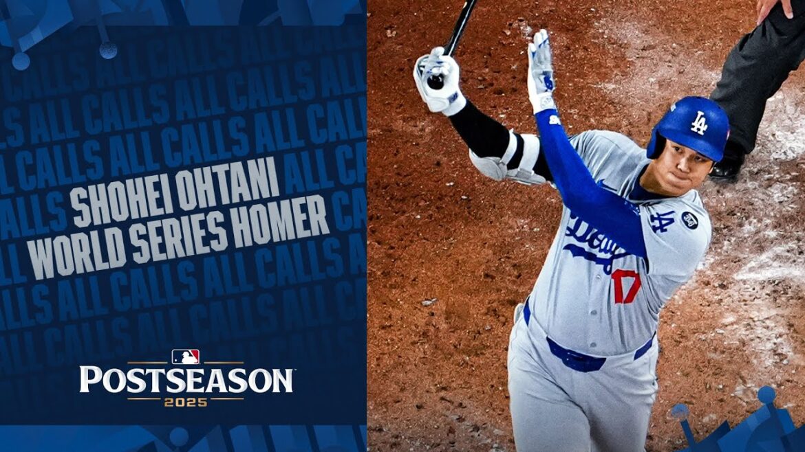 TOUS LES APPELS du premier circuit en carrière de Shohei Ohtani dans les World Series 🔊 (espagnol, français, plus !) | Faits saillants de Shohei Ohtani
