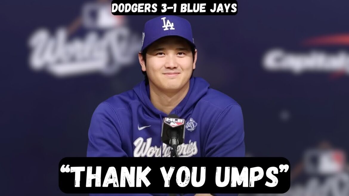 Shohei Ohtani REMERCIE les arbitres après une victoire CHANCEUSE – Interview d’après-match – Dodgers vs Blue Jays – Match 6 Shohei Ohtani REMERCIE les arbitres après une victoire CHANCEUSE - Interview d'après-match - Dodgers vs Blue Jays - Match 6