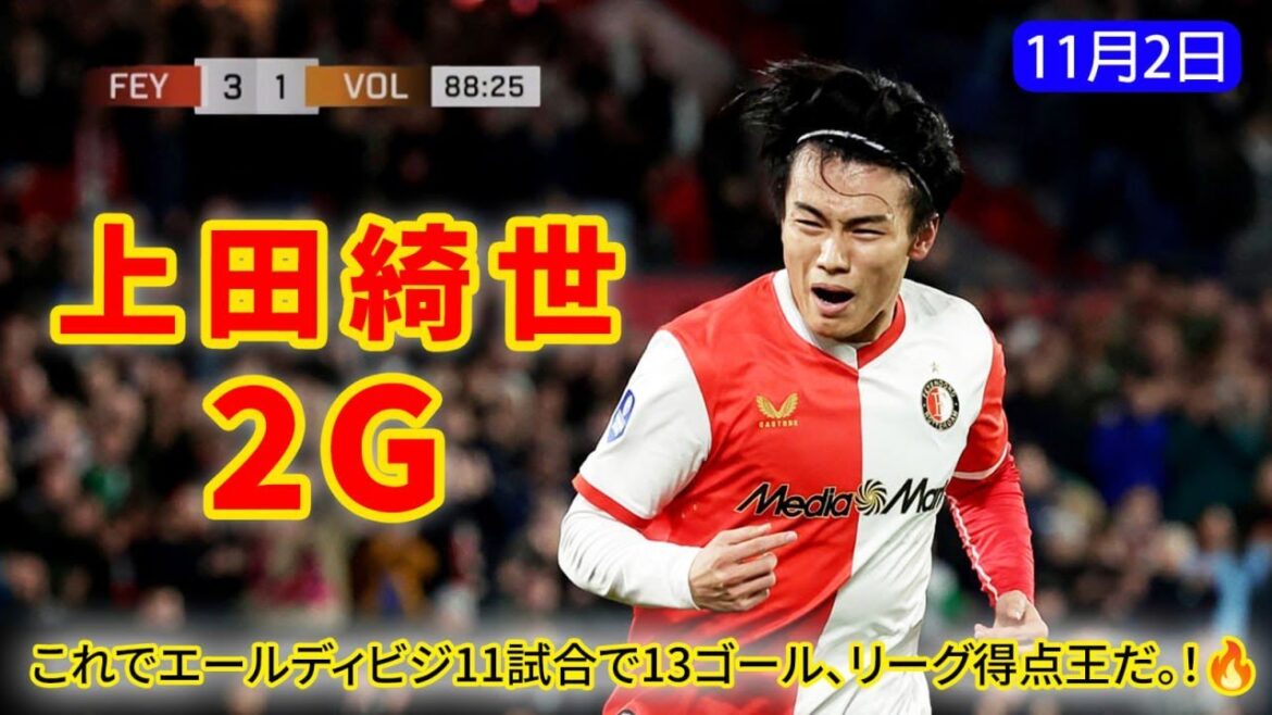 Kiyo Ueda – L'as imparable ! 13 tirs en 11 matches avec un incroyable 2 buts ! Une prestation qui vous laissera sans voix. Il est déjà à un autre niveau.
