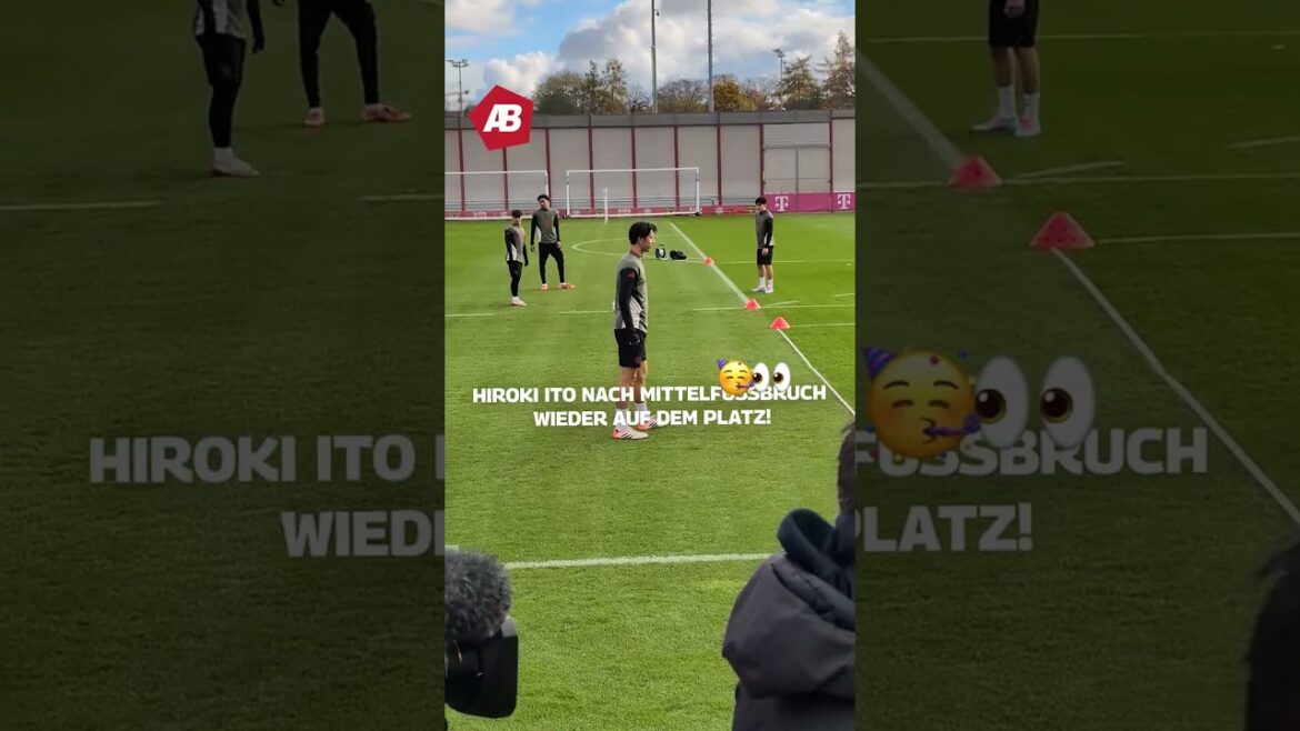 Hiroki Ito est enfin de retour sur le terrain !🥳 #absolutbayern #fcb #hirokiito #fcbayern #training