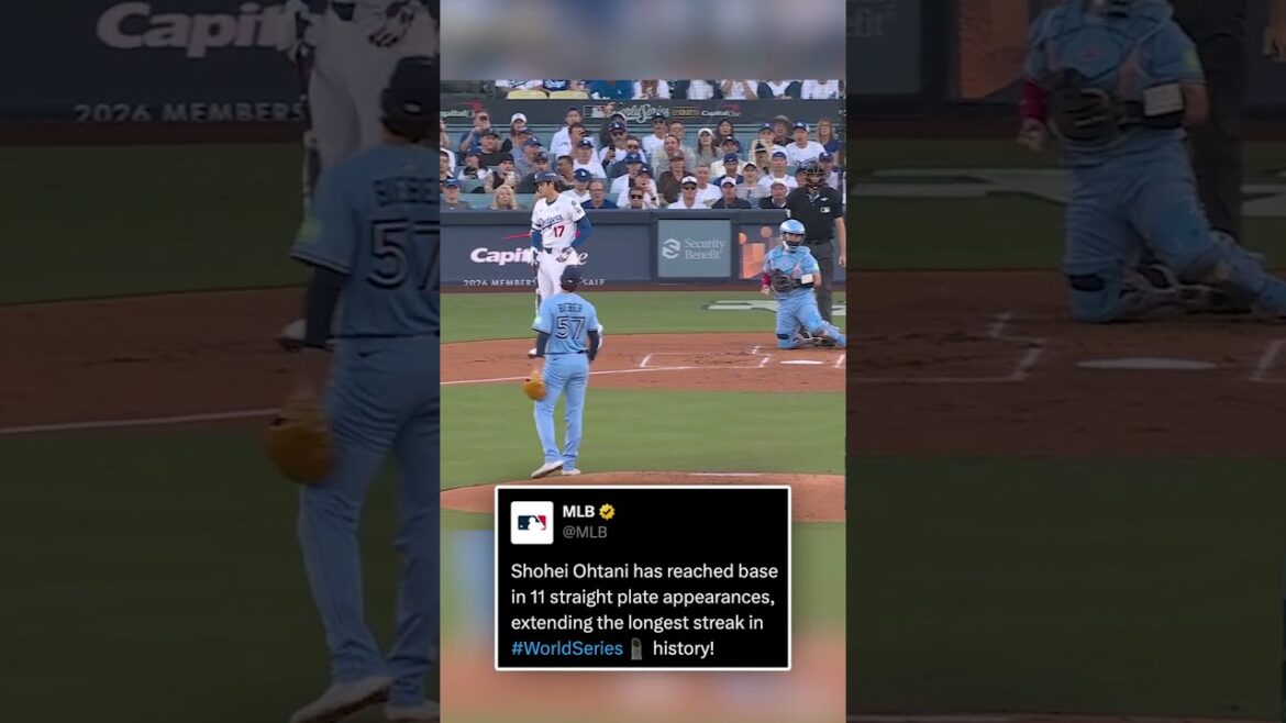 La première apparition au marbre de Shohei Ohtani lors du match 4 se solde par un but sur balles 🚶