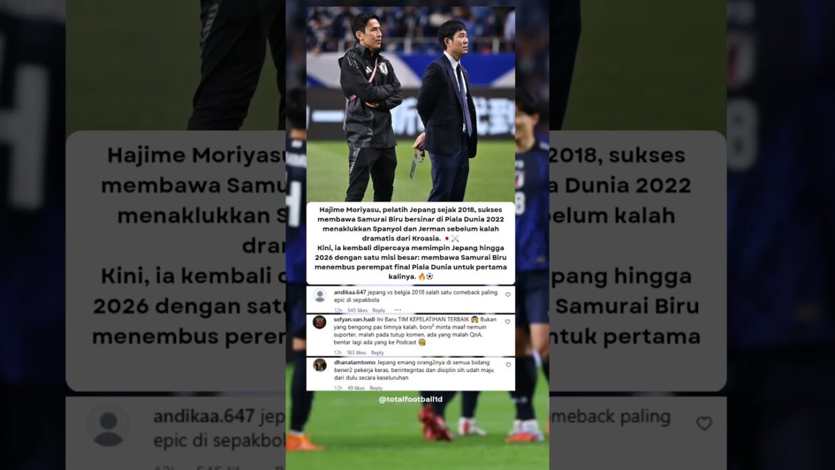 Hajime Moriyasu Architecte de la renaissance du football japonais🔥🥶👑