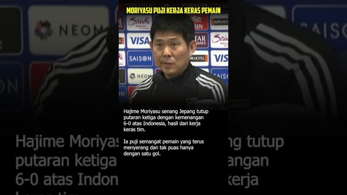 HAJIME MORIYASU A LOUÉ LE TRAVAIL DUR DES JOUEURS #shorts #timnasindonesia #pssi #shortsfeed #shortvideo