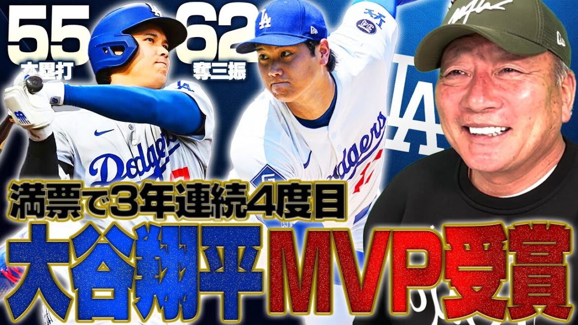 [Dernières nouvelles]Les Dodgers Shohei Otani remportent le titre de MVP pour la troisième année consécutive ! Gagner ce prix pour la quatrième fois est la deuxième plus haute réussite de l’histoire ! A contribué au championnat avec sa double compétence de 55 circuits et 62 retraits au bâton ! Surclassant le double champion Schwarzenegger avec un vote unanime !