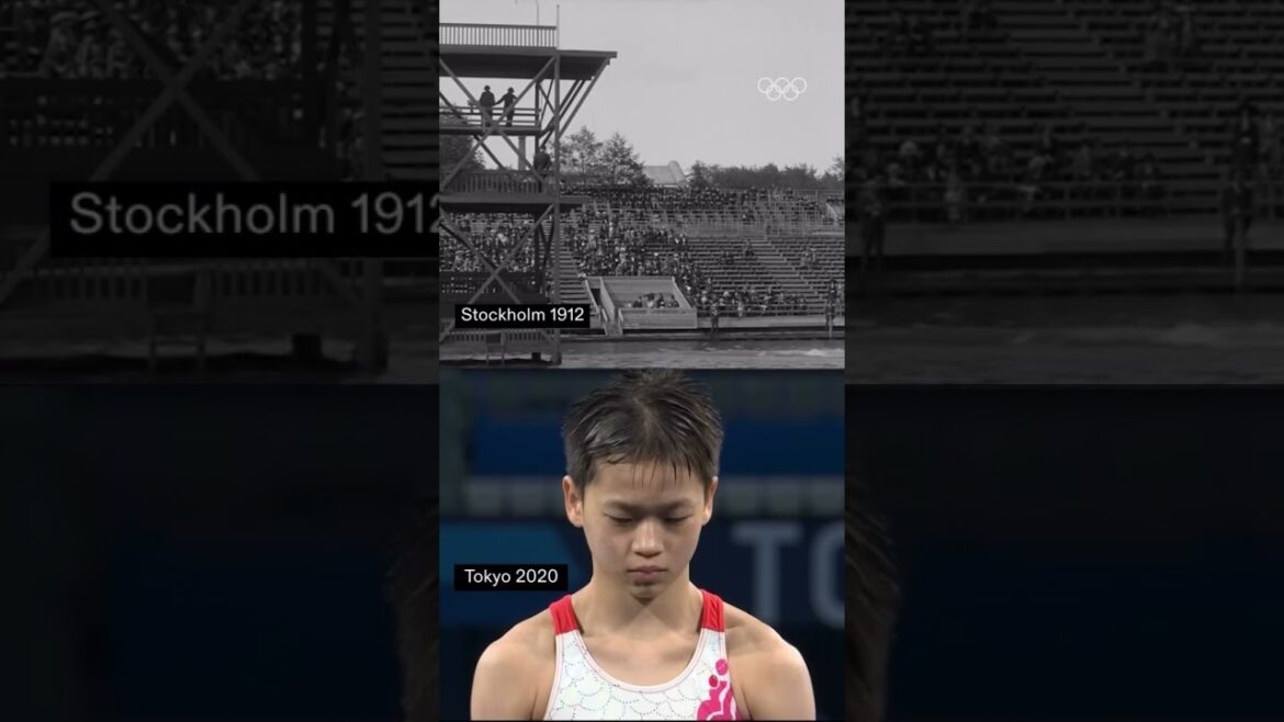 Plongée à 108 ans d'intervalle 🤩 Stockholm 1912 vs Tokyo 2020 #plongée 📹 @olympics