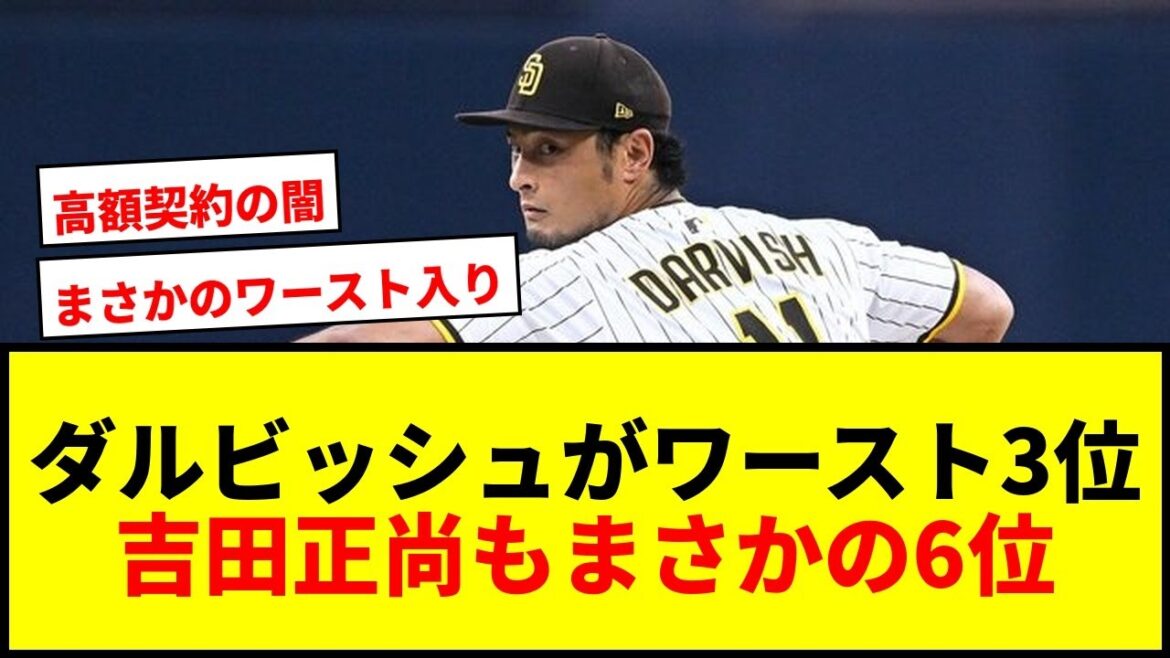 [Choquant]Yu Darvish s'est classé 3ème dans le pire contrat de la MLB, Masanao Yoshida s'est classé 6ème ! Il est possible que la prochaine saison soit entièrement fermée...