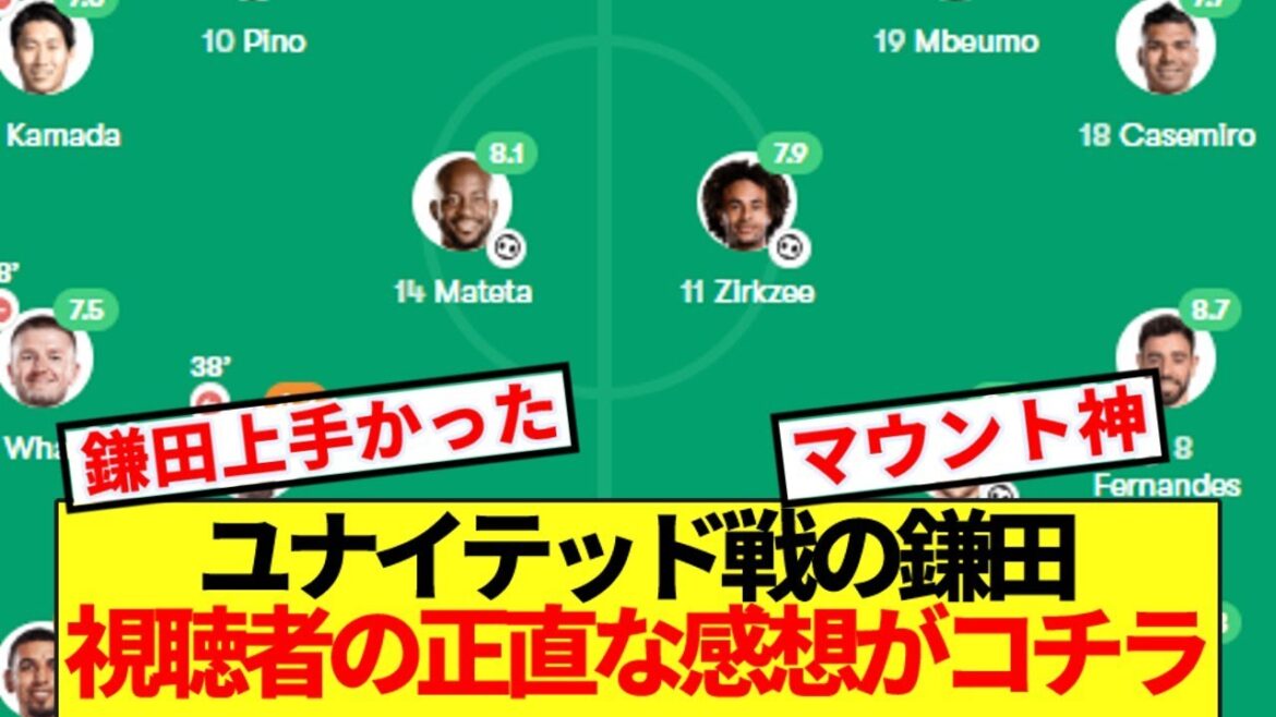 [Dernières nouvelles]Les impressions honnêtes des téléspectateurs sur Kamata lors du match contre United sont ici