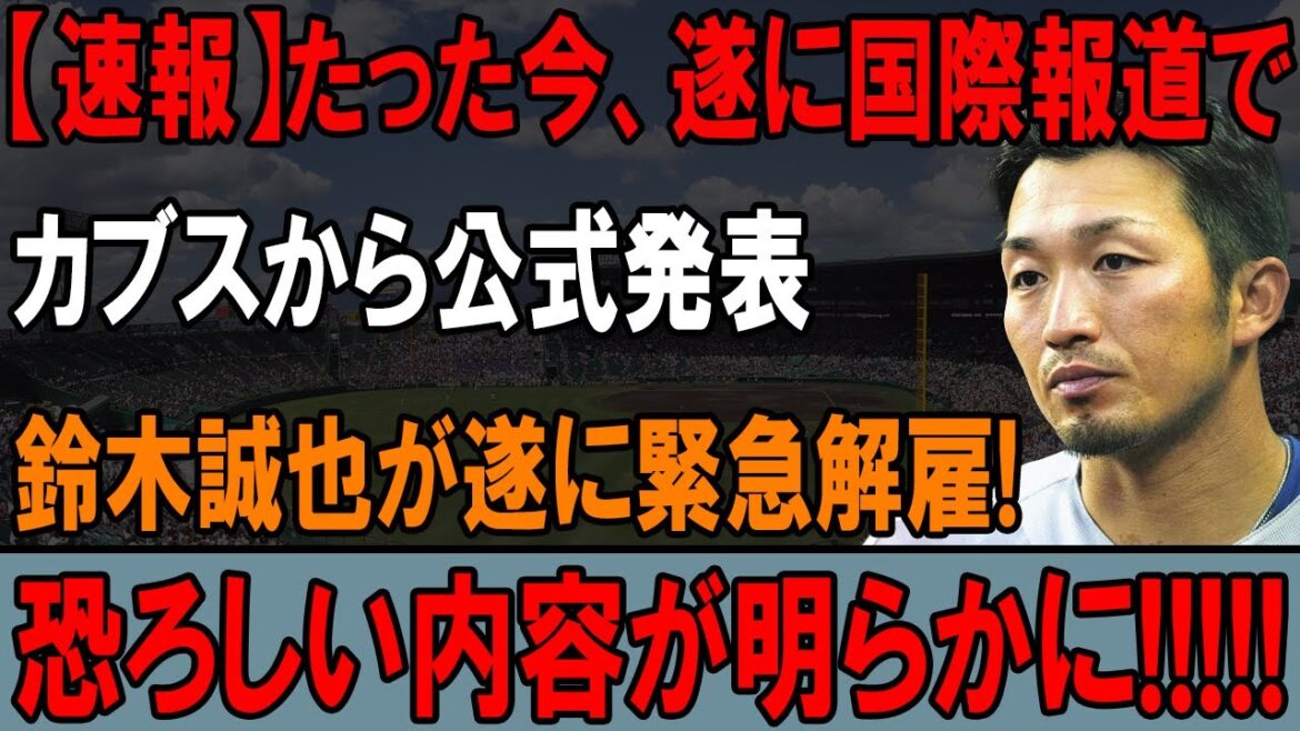 [Dernières nouvelles]Tout à l'heure ! Annonce officielle des Cubs dans les médias internationaux ! Seiya Suzuki a été viré !? L'effrayante vérité est révélée !!