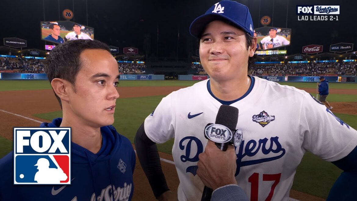 "Ce qui compte le plus, c'est que nous avons gagné" 💙 Shohei Ohtani sur la performance historique lors de la victoire des Dodgers dans le troisième match