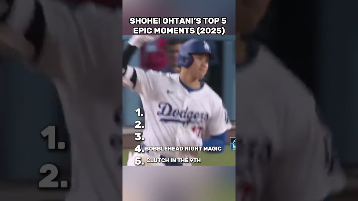 LE TOP 5 DES MOMENTS ÉPIQUES DE SHOHEI OHTANI 2025 #baseball #mlb #shoheiohtani #losangelesdodgers #dodgers
