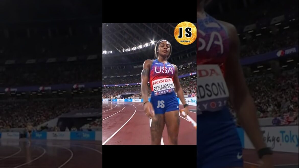 Finale du 4x100 m femmes, Tokyo 2025 #shacarririchardson #shellyannfraserpryce #melissajefferson