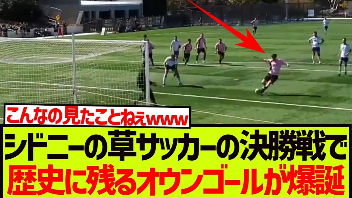 [Légende]Un incroyable but contre son camp est marqué lors de la finale de football sur gazon à Sydney wwwwwww