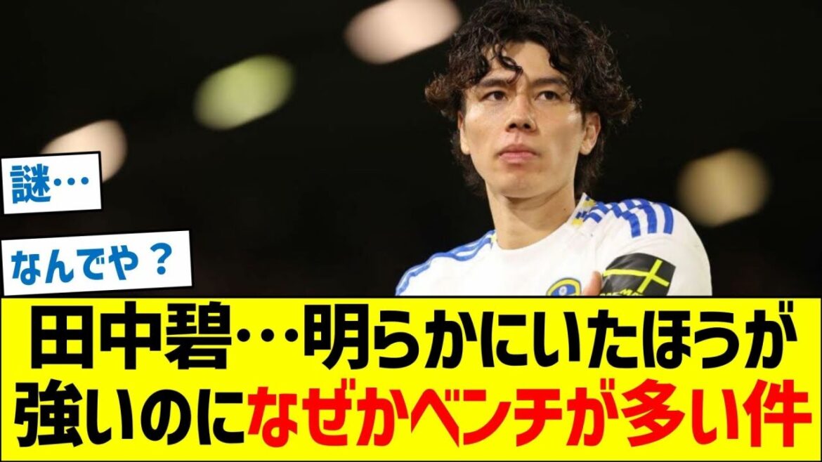 Leeds Aoi Tanaka... Il est évidemment plus fort, mais pour une raison quelconque, il est souvent sur le banc.