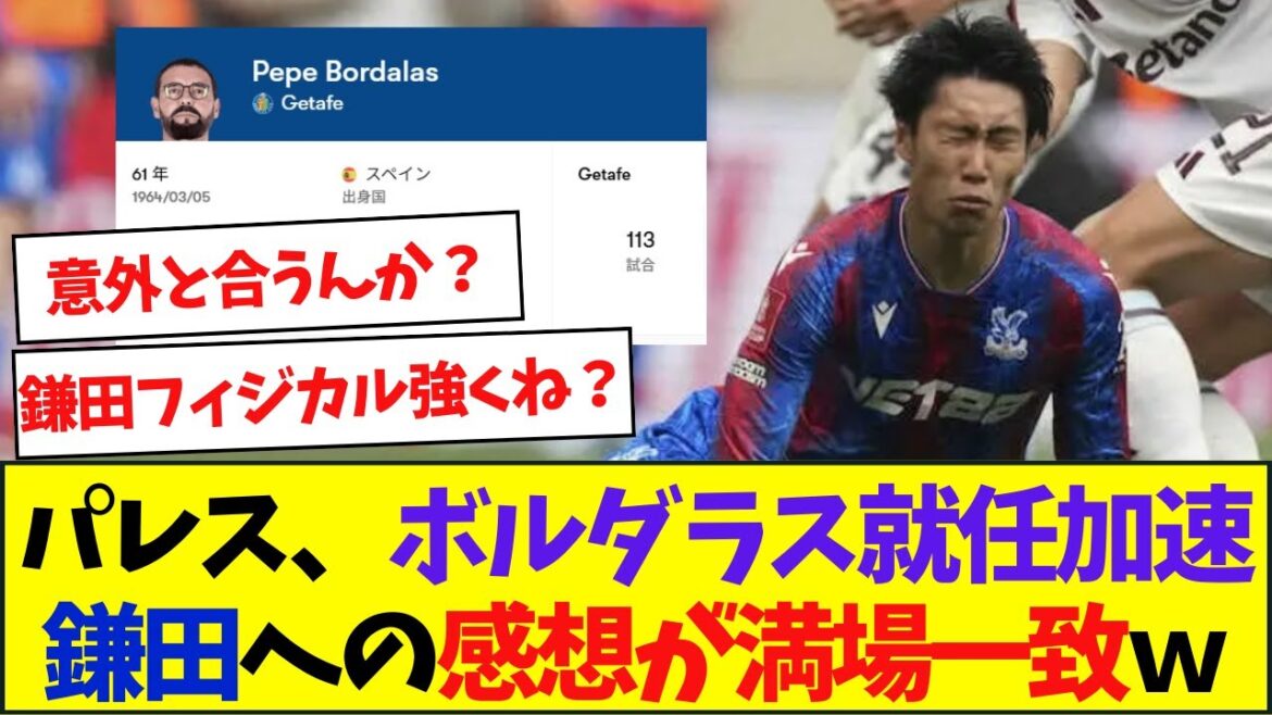 Ne correspond pas à Daichi Kamata… J’attendais que Bordalas devienne le manager de Crystal Palace mdr Ne correspond pas à Daichi Kamata... J'attendais que Bordalas devienne le manager de Crystal Palace mdr