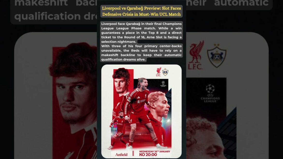 Slot fait face à une crise défensive lors du match incontournable de l'UCL #viral #footballshorts