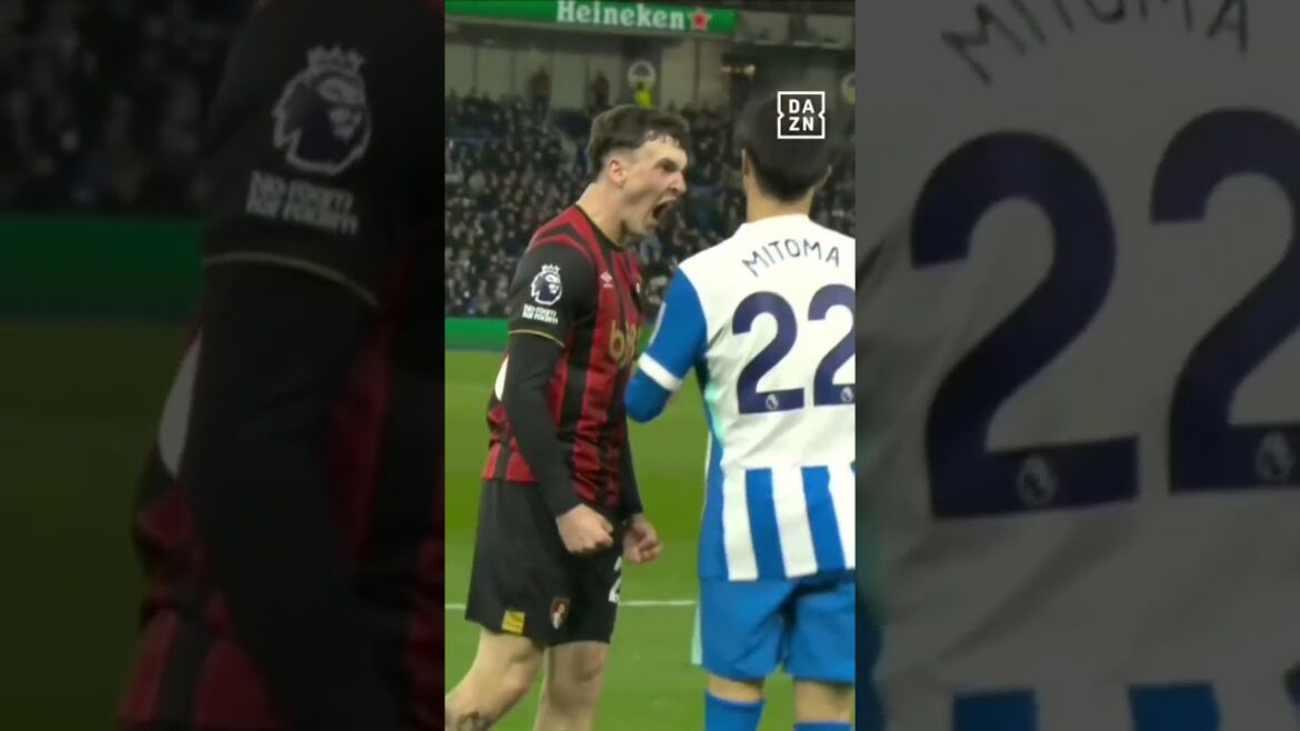 Mitoma🤍💙 n'a pas craqué pour la ragebait de Jimenez🤬✨️ #shorts #mitoma #jimenez #bournemouth #mmfr #mor