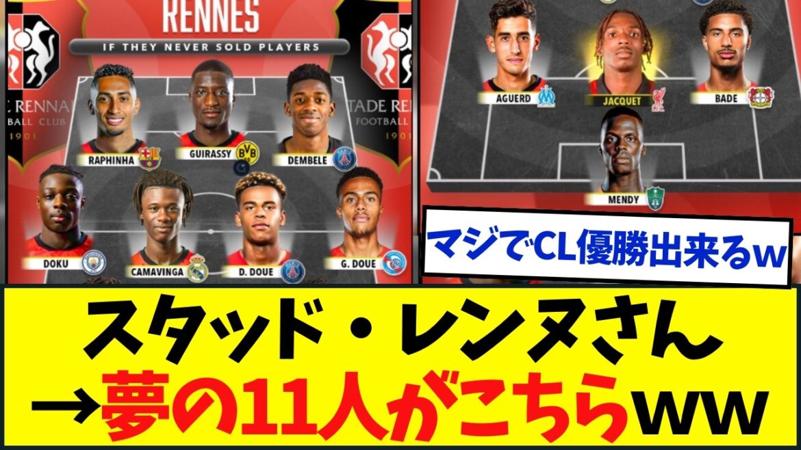 Dembélé, Due et Rafinha sont-ils un trésor de talents ? Stade Rennais → Voici les 11 joueurs de rêve