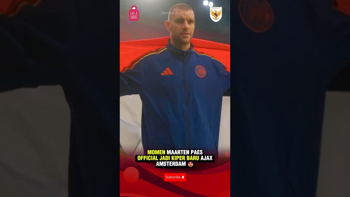 RENDEZ-VOUS FIER! LE GARDIEN DE BUT DE L'ÉQUIPE NATIONALE MAARTEN PAES DEVIENT JOUEUR DU CLUB ÉLITE DE L'AJAX AMSTERDAM 🤩#maartenpaes#ajax